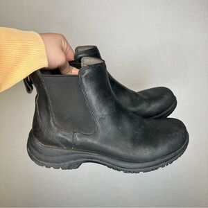 DANSKO | 45 Black Leather Chelsea‎ Boots with Elastic Panels